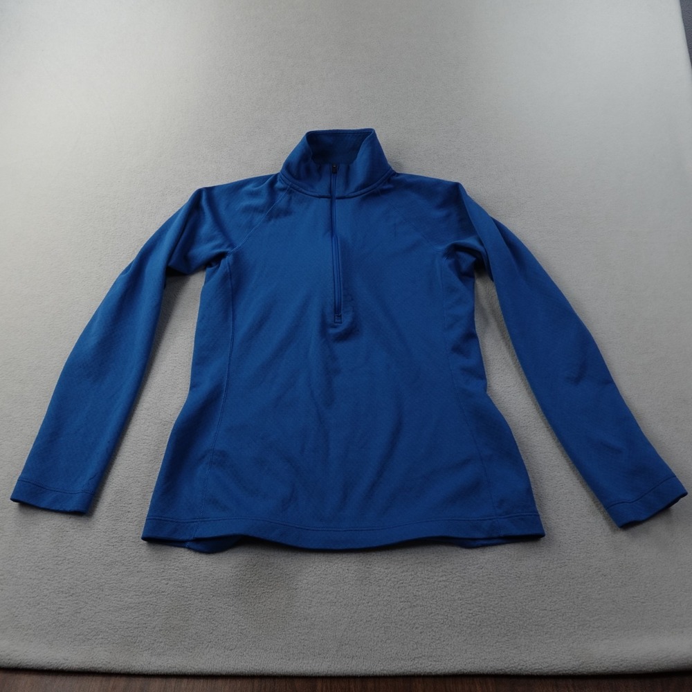 Patagonia Capilene Midweight 1/4 Zip Womens Small Blue Baselayer Pullover
